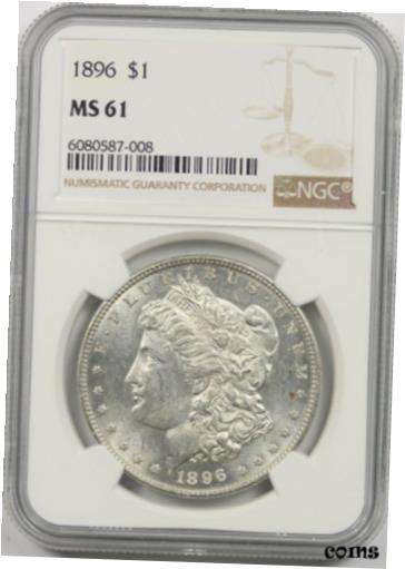 1896 $1 NGC MS 61 Morgan Silver Dollar※関税は当ショップ負担（お客様負担無し）※全国送料無料・海外輸送無料※商品の状態は画像をご確認下さい（極美品・目立った汚れ無し）※輸入品の為英語表記となります※その他ご不明点はお気軽にお問合せ下さい！Certification: NGCCirculated/Uncirculated: UncirculatedYear: 1896Composition: SilverMint Location: PhiladelphiaStrike Type: BusinessDenomination: $1Grade: MS 61Certification Number: 6080587-008Coin: Morgan DollarCirculated//Uncirculated: UncirculatedMaterial: SilverSKU: MP21121AS024[ご購入前に必ずお読み下さい]親切丁寧に、商品到着までサポート対応させていただきます。■パソコンの画像・画質により色や素材感が、実際の商品と多少異なる場合がございますので予めご了承くださいませ。■お客様のご都合（程度の解釈相違を含む）による商品のご購入後のキャンセル返品は、原則としてお受け致しておりません。未払いのまま2日以上連絡が取れない場合はキャンセルさせて頂きます。その場合、事務局側が自動的に「非常に悪い」の評価を付けてしまいますのでご注意ください。※お支払い頂いた場合は連絡は不要です。※他ショップでも販売しておりますので、稀に在庫がない場合がございます。■不具合での返品は箱などすべてが到着時の状態になるものに限らせていただきます。※当店では不良品はすべて現物確認と不具合の確認を行い対応をさせて頂いております。■お客様のご都合によるご注文確定後の商品のキャンセルにつきましては承っておりません。また、ご入金確認後、またはご決済完了確認後のキャンセルにつきましては、ご注文総額の30％のキャンセル料をご請求させていただきます。■領収書二重発行やトラブル防止のため、領収書発行は行っておりません。事務局側が発行している「支払い明細」が正式な支払い証明となります。支払い明細画面を印刷したものが領収書の代わりになることを各税務署に確認済みです。■年末年始・連休の発送は、業者も休みになる関係でいつもより遅れます。■輸送時の破損の場合は配送業者への報告を行って下さい。報告なしでの対応はできません。■日祝日は定休日とさせていただいております。連絡・発送が出来ませんのであらかじめご了承お願いいたします。■内容は必ずお読みになってからお買い求め下さいますようお願い致します。※在庫状況は常に更新をしておりますが、当社は複数店舗で在庫を共有しているため、ご注文を頂きましても稀に欠品している場合がございます。その際は誠に申し訳ございませんが、その旨をメールまたはお電話にてご連絡させていただきます。ご理解いただけますようお願い申し上げます。親切・丁寧にお取引させていただきますのでよろしくお願いします。 品質保証について 当店の商品の、品質保証についてご紹介いたします。 ▽品質保証書 お買い上げいただく全ての商品に「WORLD RESOURCE品質保証書」をおつけいたします。 これは、WORLD RESOURCEが販売した商品であることを保証するものです。大切に保管してください。 ▽標準保証に関して 当店でご購入頂きました商品は7日以内の標準保証サービスが付属致します。 ※ご購入日につきましては、製品の品質保証書に記載の日付にて確認させていただきます。 ※保証は通常利用時のみの対応となります。 ※ご購入日の確認を致しかねる場合は有償となります。品質保証書は大切に保管して下さい。POINT01　品揃え一番店を目指して 「期待に答えるお店づくりと、時代に合わせたサービスをご提供致します。」 POINT02　多種多様な商品レパートリー 「幅広く、世界の商品をご用意しております。」 POINT03　きっと見つかる！新しい発見 「テレビや雑誌で紹介されたアイテムもいちはやく。」 モットー：丁寧な接客対応 その道数十年のスタッフだからこそできる、“豊富な知識”に基づく商品のご提案。 お探しの商品はお気軽にスタッフにお尋ねください。 「以前は、商品ページあったけど、、、見つからない。」 「初めてアンティークコインの購入をしますが大丈夫ですか？」 「この年代の商品を探していますが、おすすめはありますか？」 「友人にアンティークコインを送りたいけど、おすすめありますか？」 等など、困ったときの質問にも、しっかり対応・お調べ致します。 取寄せ、取り置き等もできますので、商品一覧で見つからなかった商品でも、 スタッフまでお気軽にご相談下さい。 【お問い合わせはお気軽にどうぞ】 suport@world-resource.net