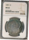 1889 モーガン シルバー ドル **NGC 認定 MS 62** 送料無料!!1889 MORGAN SILVER DOLLAR **NGC CERTIFI...