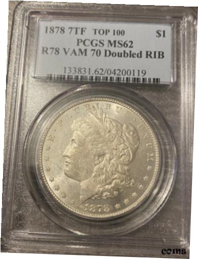 ڶ/ʼݾڽա ƥ    [̵] AVC- 1878 7TF R78 VAM-70 DOUBLED STARS MORGAN DOLLAR PCGS MS62