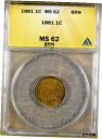 1881 ANACS MS62 BN Indian Cent※関税は当ショップ負担（お客様負担無し）※全国送料無料・海外輸送無料※商品の状態は画像をご確認下さい（極美品・目立った汚れ無し）※輸入品の為英語表記となります※その他ご不明点はお気軽にお問合せ下さい！Modified Item: NoCertification: ANACSStrike Type: BusinessMint Location: PhiladelphiaGrade: MS 62 BNYear: 1881Circulated/Uncirculated: UncirculatedComposition: CopperDenomination: Small Cent[ご購入前に必ずお読み下さい]親切丁寧に、商品到着までサポート対応させていただきます。■パソコンの画像・画質により色や素材感が、実際の商品と多少異なる場合がございますので予めご了承くださいませ。■お客様のご都合（程度の解釈相違を含む）による商品のご購入後のキャンセル返品は、原則としてお受け致しておりません。未払いのまま2日以上連絡が取れない場合はキャンセルさせて頂きます。その場合、事務局側が自動的に「非常に悪い」の評価を付けてしまいますのでご注意ください。※お支払い頂いた場合は連絡は不要です。※他ショップでも販売しておりますので、稀に在庫がない場合がございます。■不具合での返品は箱などすべてが到着時の状態になるものに限らせていただきます。※当店では不良品はすべて現物確認と不具合の確認を行い対応をさせて頂いております。■お客様のご都合によるご注文確定後の商品のキャンセルにつきましては承っておりません。また、ご入金確認後、またはご決済完了確認後のキャンセルにつきましては、ご注文総額の30％のキャンセル料をご請求させていただきます。■領収書二重発行やトラブル防止のため、領収書発行は行っておりません。事務局側が発行している「支払い明細」が正式な支払い証明となります。支払い明細画面を印刷したものが領収書の代わりになることを各税務署に確認済みです。■年末年始・連休の発送は、業者も休みになる関係でいつもより遅れます。■輸送時の破損の場合は配送業者への報告を行って下さい。報告なしでの対応はできません。■日祝日は定休日とさせていただいております。連絡・発送が出来ませんのであらかじめご了承お願いいたします。■内容は必ずお読みになってからお買い求め下さいますようお願い致します。※在庫状況は常に更新をしておりますが、当社は複数店舗で在庫を共有しているため、ご注文を頂きましても稀に欠品している場合がございます。その際は誠に申し訳ございませんが、その旨をメールまたはお電話にてご連絡させていただきます。ご理解いただけますようお願い申し上げます。親切・丁寧にお取引させていただきますのでよろしくお願いします。 品質保証について 当店の商品の、品質保証についてご紹介いたします。 ▽品質保証書 お買い上げいただく全ての商品に「WORLD RESOURCE品質保証書」をおつけいたします。 これは、WORLD RESOURCEが販売した商品であることを保証するものです。大切に保管してください。 ▽標準保証に関して 当店でご購入頂きました商品は7日以内の標準保証サービスが付属致します。 ※ご購入日につきましては、製品の品質保証書に記載の日付にて確認させていただきます。 ※保証は通常利用時のみの対応となります。 ※ご購入日の確認を致しかねる場合は有償となります。品質保証書は大切に保管して下さい。POINT01　品揃え一番店を目指して 「期待に答えるお店づくりと、時代に合わせたサービスをご提供致します。」 POINT02　多種多様な商品レパートリー 「幅広く、世界の商品をご用意しております。」 POINT03　きっと見つかる！新しい発見 「テレビや雑誌で紹介されたアイテムもいちはやく。」 モットー：丁寧な接客対応 その道数十年のスタッフだからこそできる、“豊富な知識”に基づく商品のご提案。 お探しの商品はお気軽にスタッフにお尋ねください。 「以前は、商品ページあったけど、、、見つからない。」 「初めてアンティークコインの購入をしますが大丈夫ですか？」 「この年代の商品を探していますが、おすすめはありますか？」 「友人にアンティークコインを送りたいけど、おすすめありますか？」 等など、困ったときの質問にも、しっかり対応・お調べ致します。 取寄せ、取り置き等もできますので、商品一覧で見つからなかった商品でも、 スタッフまでお気軽にご相談下さい。 【お問い合わせはお気軽にどうぞ】 suport@world-resource.net