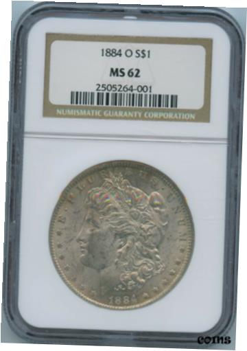 ڶ/ʼݾڽա ƥ    [̵] 1884 O NGC MS62 Morgan Silver Dollar $1 US Mint 1884-O NGC MS-62