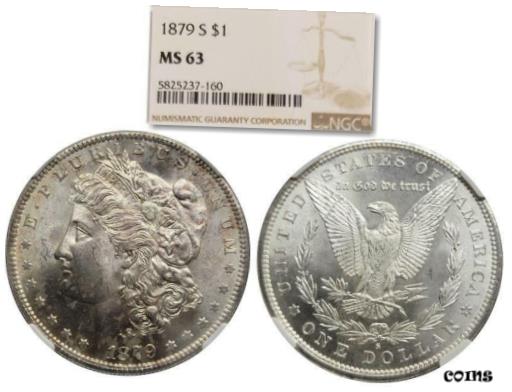  アンティークコイン コイン 金貨 銀貨  Extremely NICE 1879-S Morgan Silver Dollar $1 NGC MS-63 KVE Investments, LLC