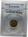 ץʡɥ꥽㤨֡ڶ/ʼݾڽա ƥ    [̵] 1955 D PCGS MS63BN LINCOLN WHEAT CENTפβǤʤ45,500ߤˤʤޤ