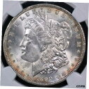 【極美品/品質保証書付】 アンティークコイン コイン 金貨 銀貨 [送料無料] 1890 MORGAN DOLLAR NGC MS 63 LUSTROUS WHITE GLOW WITH AMBER ON THE RIMS AND A