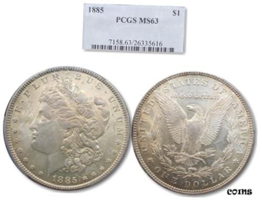  アンティークコイン コイン 金貨 銀貨  BEAUTIFUL Bronze TONED 1885 Morgan Silver Dollar $1 PCGS MS-63 KVE Investments
