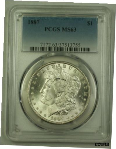 yɔi/iۏ؏tz AeB[NRC RC   [] 1887 Morgan Silver Dollar $1 Coin PCGS MS-63 (22D)