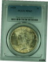 1925 ピース シルバー ダラー S$1 PCGS MS-63 トーン (35B)1925 Peace Silver Dollar S$1 PCGS MS-63 Toned (35B)