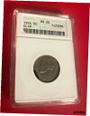 1974 ニッケル ANACS MS 63 ミント エラー クリップ オールド ホルダー1974 NICKEL ANACS MS 63 MINT ERROR CLIP OLD HOLDER(3)
