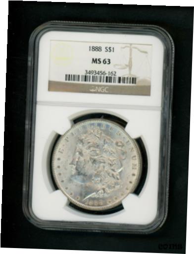  アンティークコイン コイン 金貨 銀貨  1888 US Morgan Silver Dollar $1.00 $1 NGC MS 63 UNC Frosted Original Surfaces