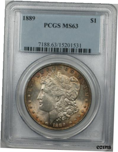 yɔi/iۏ؏tz AeB[NRC RC   [] 1889 Morgan Silver Dollar $1 Coin PCGS MS-63 Toned (BR-22 Q)