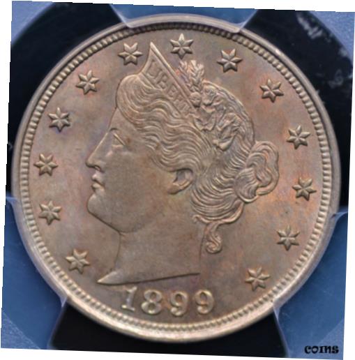  アンティークコイン コイン 金貨 銀貨  1899 LIBERTY "V" NICKEL PCGS MS 63 WONDERFUL LOOKING NUANCED PINKISH PEWTER