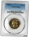 1941 S Washington Quarter PCGS MS 63 マルチカラー レインボートーンのサンプル1941 S Washington Quarter PCGS MS 63 MULTI COLOR RAINBOW TONED EXAMPLE(3)
