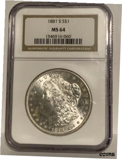 yɔi/iۏ؏tz AeB[NRC RC   [] 1881 S Morgan Silver Dollar PCGS MS64