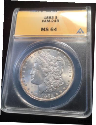  アンティークコイン コイン 金貨 銀貨  1883 p morgan silver dollar ANACS MS64 VAM-24B -See My Listings For Dollars!