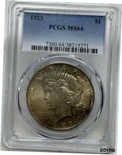 ڶ/ʼݾڽա ƥ    [̵] 1923 MS64 Peace Dollar UNCIRCULATED PCGS 64