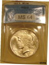 1922 Peace Silver Dollar ANACS MS64 ハイエンド 送料無料。1922 Peace Silver Dollar ANACS MS...