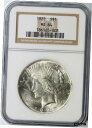 1922 年平和銀貨 1 ドル NGC MS641922 Peace Silver Dollar $1 NGC MS64