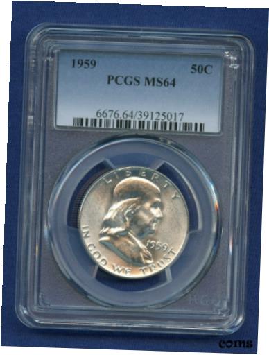 yɔi/iۏ؏tz AeB[NRC RC   [] 1959 P PCGS MS64 Franklin Half Dollar 50c US Silver 1959-P PCGS MS-64