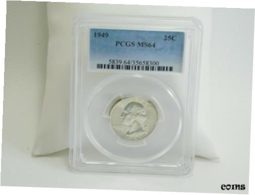 ڶ/ʼݾڽա ƥ    [̵] 1949 PCGS MS64 25C Certified Washington Quarter US Coin Slab AND132/BR