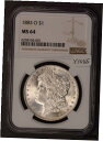 1883-O $1 モーガン シルバー ダラー - 光沢 - フロスティチーク - NGC MS 64 - SKU-X16851883-O $1 Morgan Silver Dollar - Luster - Frosty Cheek - NGC MS 64 - SKU-X1685