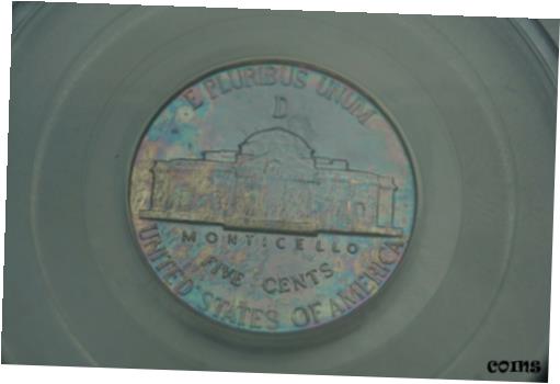 楽天金銀プラチナ　ワールドリソース【極美品/品質保証書付】 アンティークコイン コイン 金貨 銀貨 [送料無料] Rainbow Toned -- 1943-D 5c PCGS MS65FS Jefferson Nickel war silver #RT13