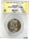 1955 FS-401 バッグス バニー フランクリン ハーフダラー シルバー 50C ジェム UNC ANACS MS65 FBL1955 FS-401 Bugs Bunny Franklin Half Dollar Silver 50C Gem UNC ANACS MS65 FBL