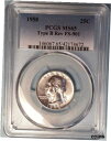 yɔi/iۏ؏tz AeB[NRC RC   [] 1958 WASHINGTON QUARTER TYPE B REVERSE FS-901 PCGS MS65