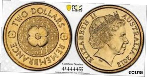 【極美品/品質保証書付】 アンティークコイン コイン 金貨 銀貨 [送料無料] 2012 Australian Gold Poppy $2 Coin PCGS MS65 #4455