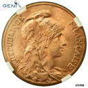 yɔi/iۏ؏tz AeB[NRC RC   [] [#483557] Coin, France, Dupuis, 5 Centimes, 1900, Paris, GENI, MS65RD, Bronze