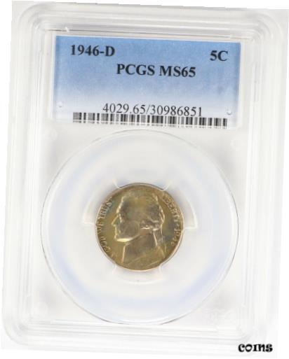 yɔi/iۏ؏tz AeB[NRC RC   [] 1946-D Jefferson Nickel PCGS MS65 5c