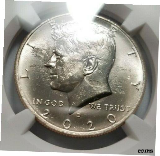  アンティークコイン コイン 金貨 銀貨  2020 D Kennedy Half Dollar NGC MS 65 Struck Thru Strike Through Mint Error