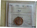  アンティークコイン コイン 金貨 銀貨  1962 Canada Small Cent Penny ICCS MS-65 Red