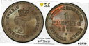  アンティークコイン コイン 金貨 銀貨  1872-B Germany Mecklenburg-Schwerin 1 Pfennig PCGS MS65 Brown Lot#G1520 Gem BU!