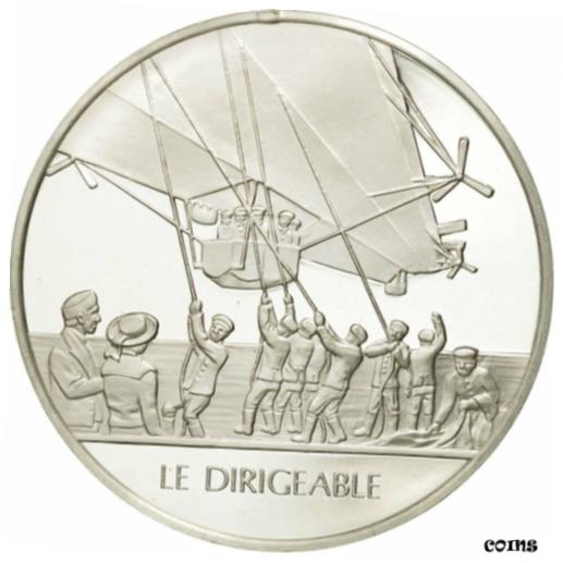 【極美品/品質保証書付】 アンティークコイン コイン 金貨 銀貨 [送料無料] [#490033] France, Medal, Le dirigeable, Sciences & Technologies, MS(65-70)