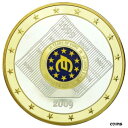  アンティークコイン コイン 金貨 銀貨   France, Medal, 10 ans de l'Euro, 2009, MS(65-70), Copper Gilt