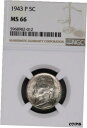  アンティークコイン コイン 金貨 銀貨  1943 P Jefferson Silver Nickel NGC MS66 *DoubleJCoins* 112034