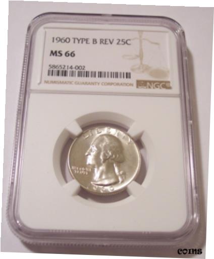 ڶ/ʼݾڽա ƥ    [̵] NGC 1960 Washington Quarter Type B Reverse Variety FS-901 Unc MS66