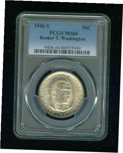 ڶ/ʼݾڽա ƥ    [̵] 1946-S Booker T. Washington BTW Half Dollar Silver Commemorative 50C PCGS MS 66