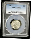 yɔi/iۏ؏tz AeB[NRC RC   [] 1945-S JEFFERSON WARTIME SILVER NICKEL PCGS MS66 - 06713