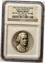 1962 シルバー 32.5mm ジョン ハンコック メダル NGC MS-661962 Silver 32.5mm John Hancock Medal NGC MS-66