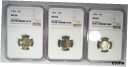 1950-P、1951-P & 1954-P シルバー ルーズベルト ダイム NGC MS66 トーン コイン AJ2121950-P, 1951-P & 1954-P Silver Roosevelt Dimes NGC MS66 Toned Coins AJ212(3)