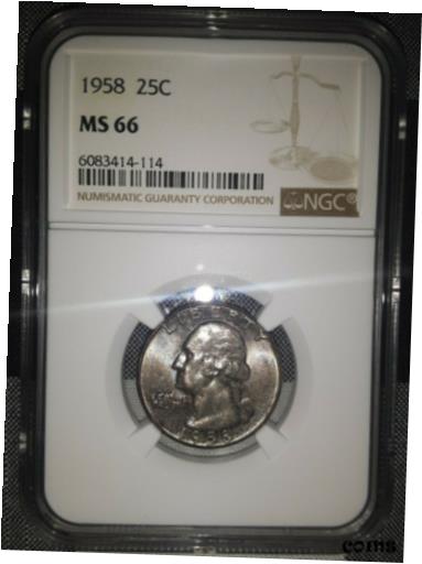 ڶ/ʼݾڽա ƥ    [̵] 1958 Washington Quarter MS66 NGC 90% Silver US Coin Toned Philadelphia (2)