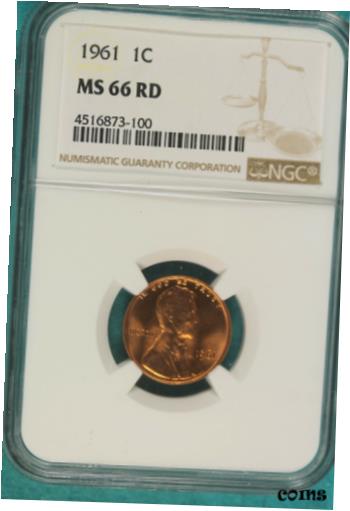 ڶ/ʼݾڽա ƥ    [̵] 1961 NGC MS66 RED Lincoln Cent!! #A9239