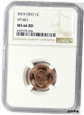 yɔi/iۏ؏tz AeB[NRC RC   [] 2015 1c DDO Lincoln Cent VP-001 NGC MS66RD