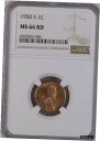 1950-S 1C RD リンカーン小麦 1 セント NGC MS66RD 6262063-0061950-S 1C RD Lincoln Wheat One Cent NGC MS66RD 6262063-006