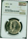 yɔi/iۏ؏tz AeB[NRC RC   [] 1973 KENNEDY HALF DOLLAR NGC MS66 PQ 2ND FINEST REGISTRY MAC SPOTLESS *