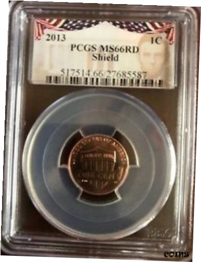 yɔi/iۏ؏tz AeB[NRC RC   [] 2013 1c Lincoln Shield PCGS MS 66 RD business strike with Bunting Label NOT SMS