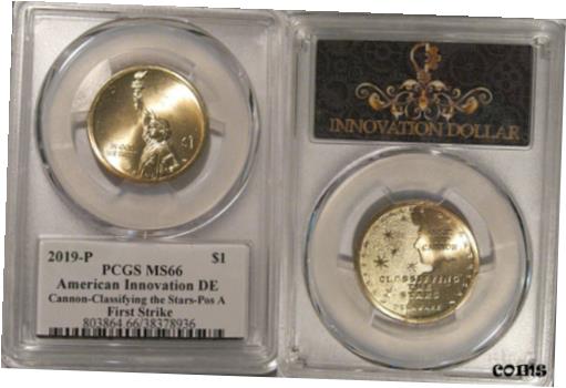  アンティークコイン コイン 金貨 銀貨  2019 P Innovation $1 Cannon Classifying the Stars PCGS MS66 First Strike Pos A