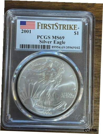 yɔi/iۏ؏tz AeB[NRC RC   [] 2001 FIRST STRIKE AMERICAN SILVER EAGLE PCGS MS 69 89954.69/35969102