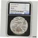 【極美品/品質保証書付】 アンティークコイン コイン 金貨 銀貨 送料無料 2018 US American Silver Eagle 1 NGC MS69 Early Release Black Case Slabbed Coin